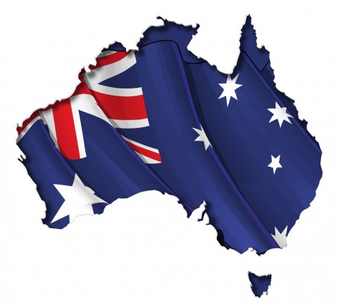 Australian Map-Flag