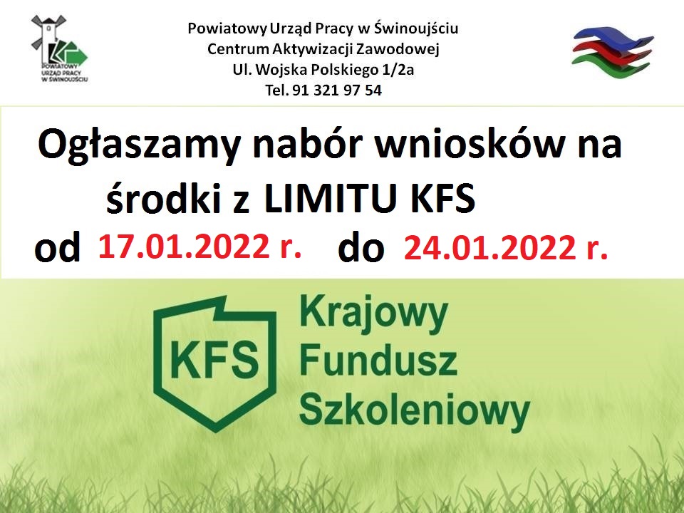 Ogłaszamy nabór wniosków ze środków Limitu KFS