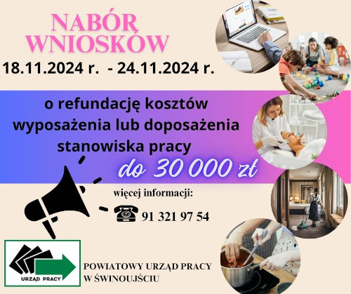Nabór wniosków o refundację kosztów wyposażenia stanowiska pracy