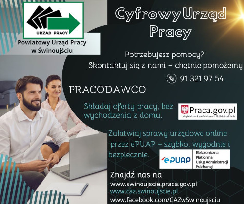 Z okazji Dni Pracodawców – Powiatowy Urząd Pracy w Świnoujściu zaprasza do korzystania z cyfrowych usług